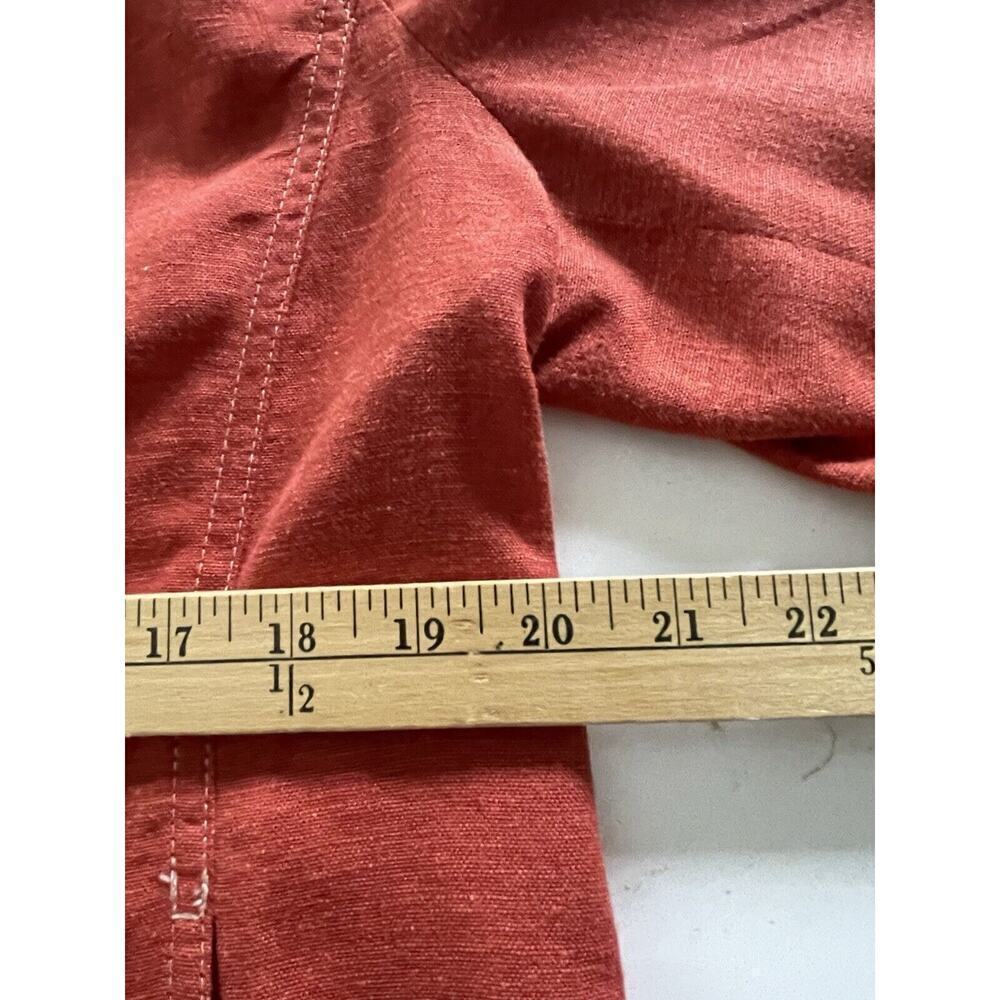 Coldwater Creek Linen Womens Cropped Ribbon Jacket Orange Career Travel Office - Picture 11 of 13